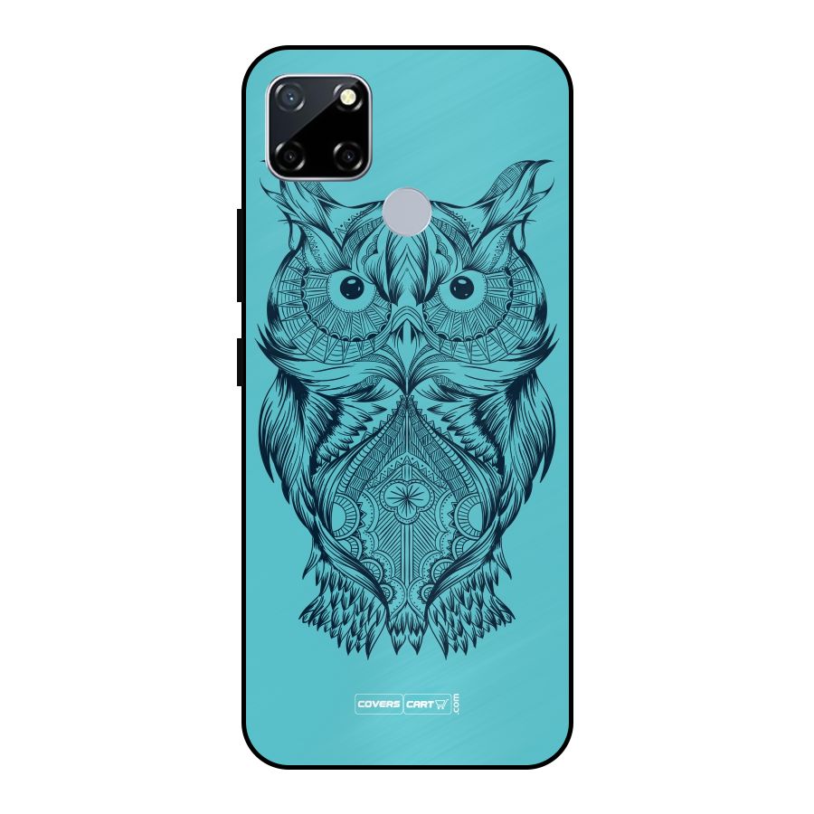 Designer Owl Metal Back Case for Realme Narzo 20