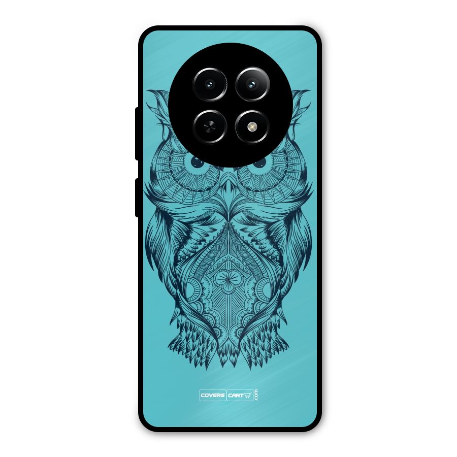 Designer Owl Metal Back Case for Realme Narzo N65