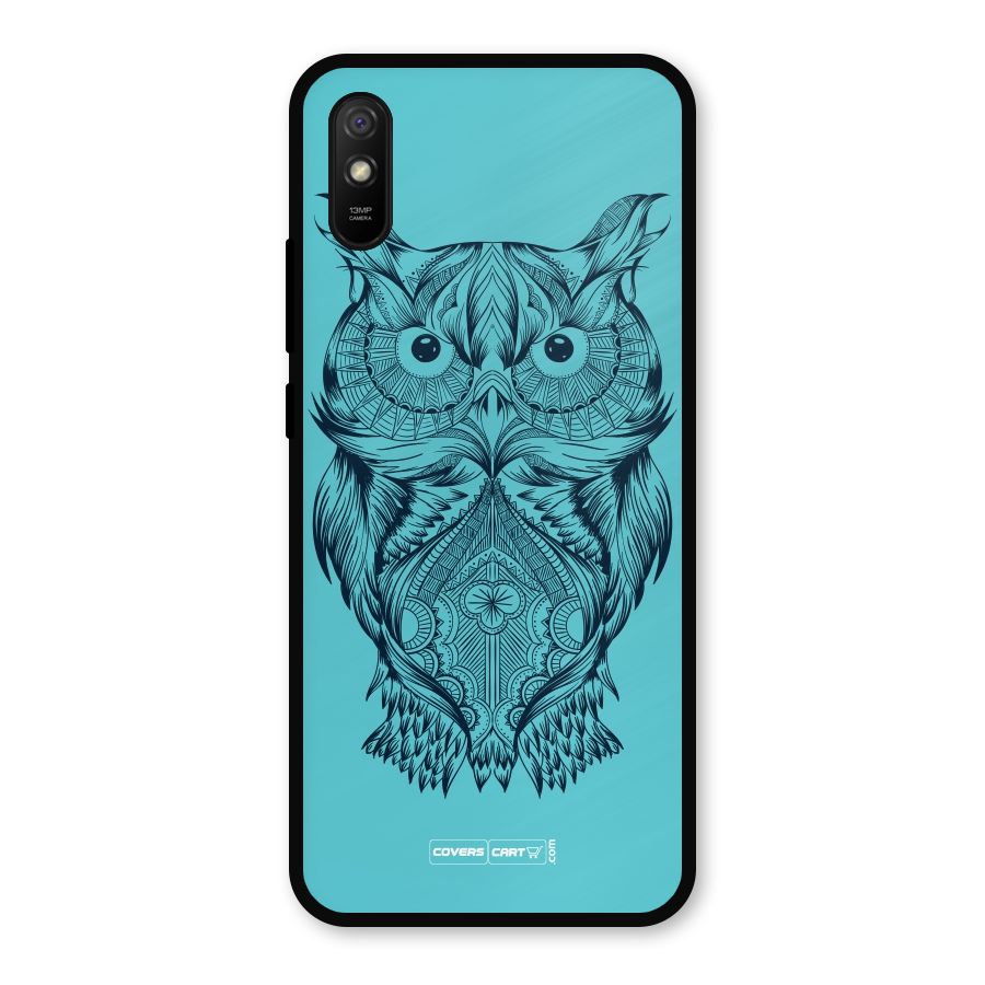 Designer Owl Metal Back Case for Redmi 9i