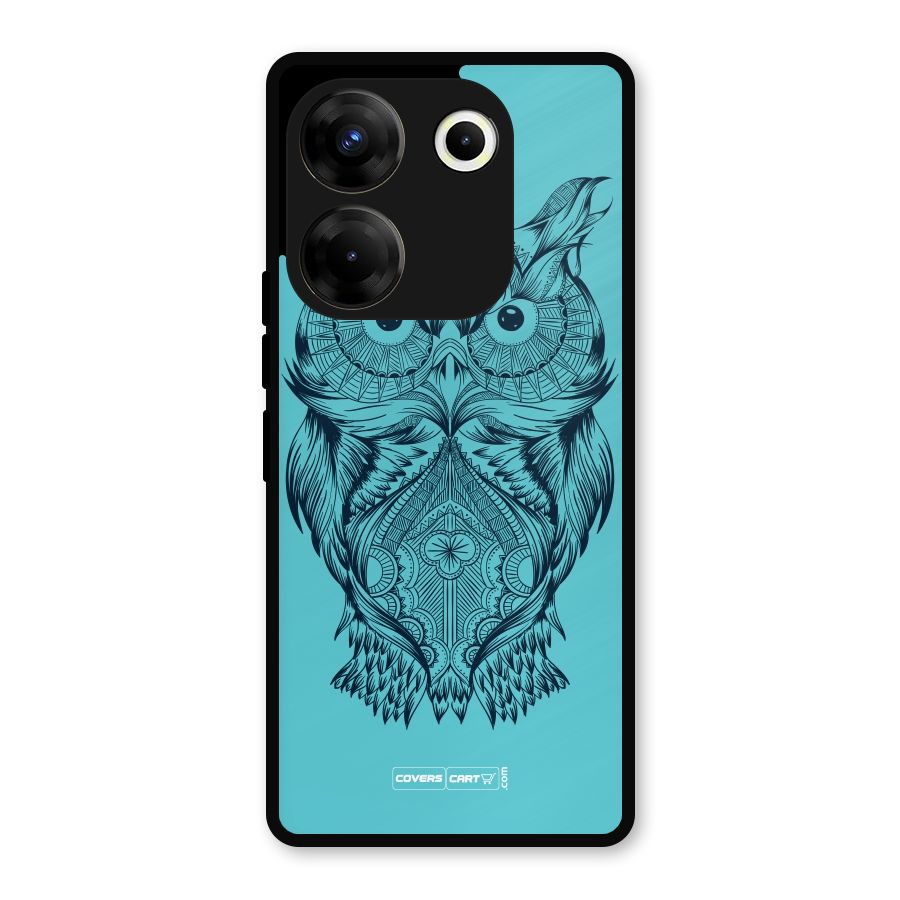Designer Owl Metal Back Case for Tecno Camon 20