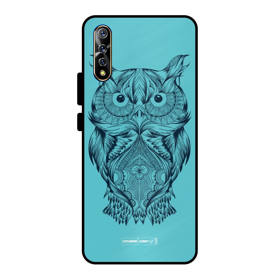 Designer Owl Metal Back Case for Vivo S1