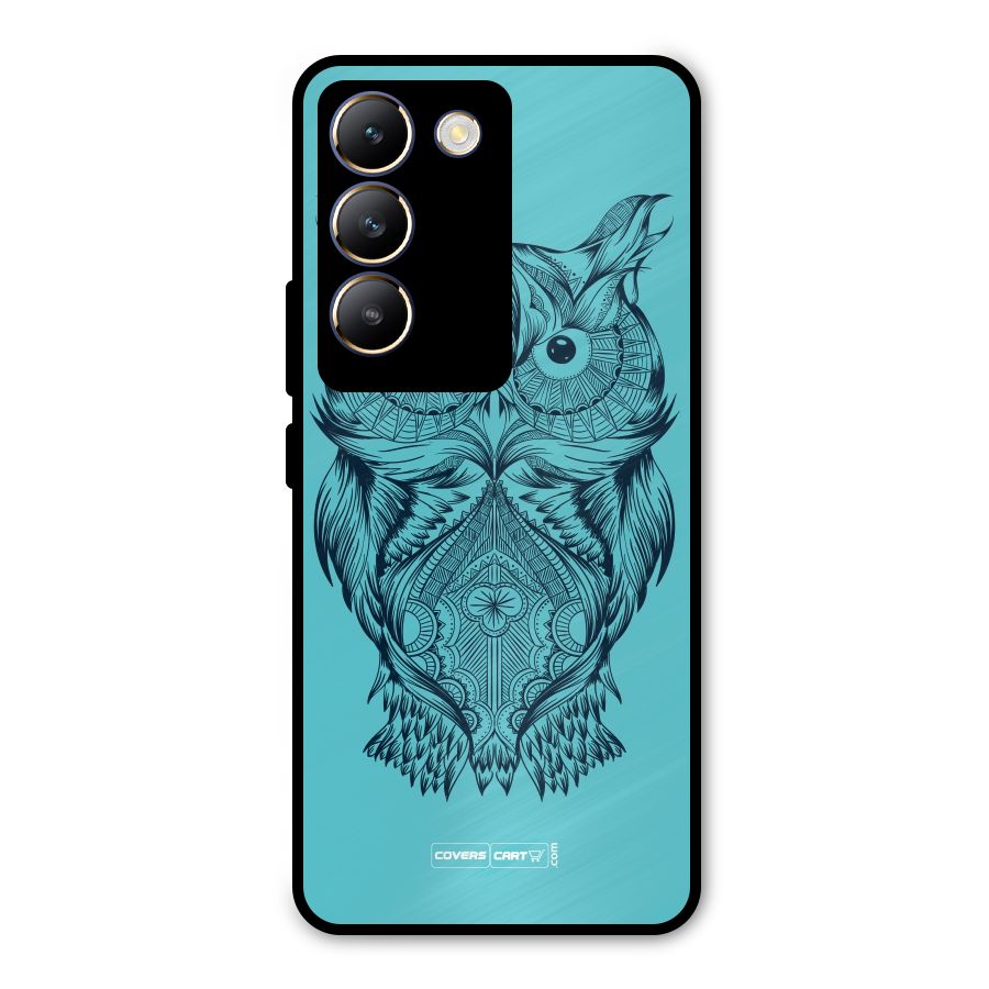 Designer Owl Metal Back Case for Vivo T3 5G