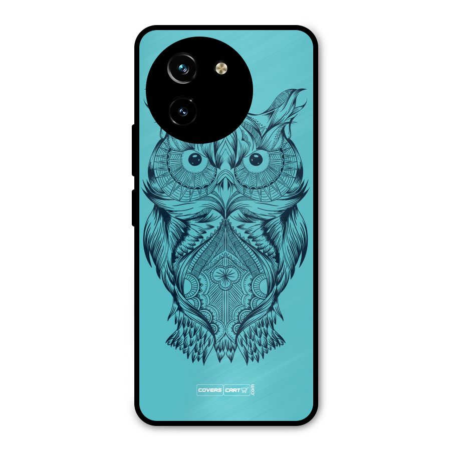 Designer Owl Metal Back Case for Vivo T3x