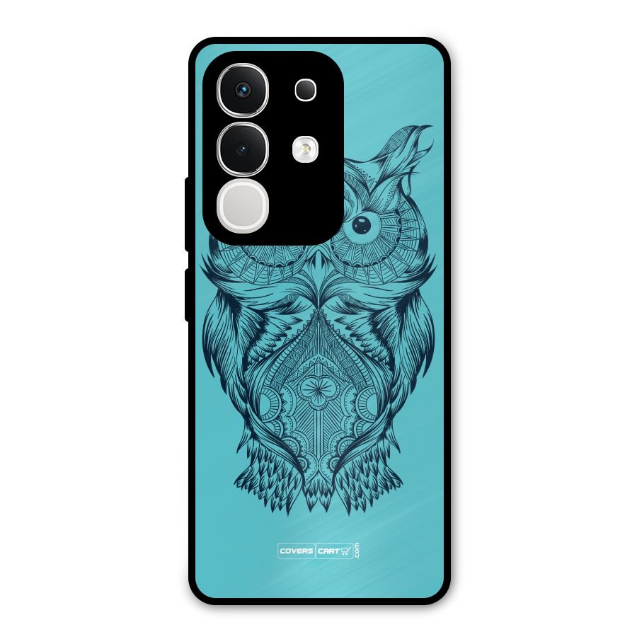 Designer Owl Metal Back Case for Vivo T4x
