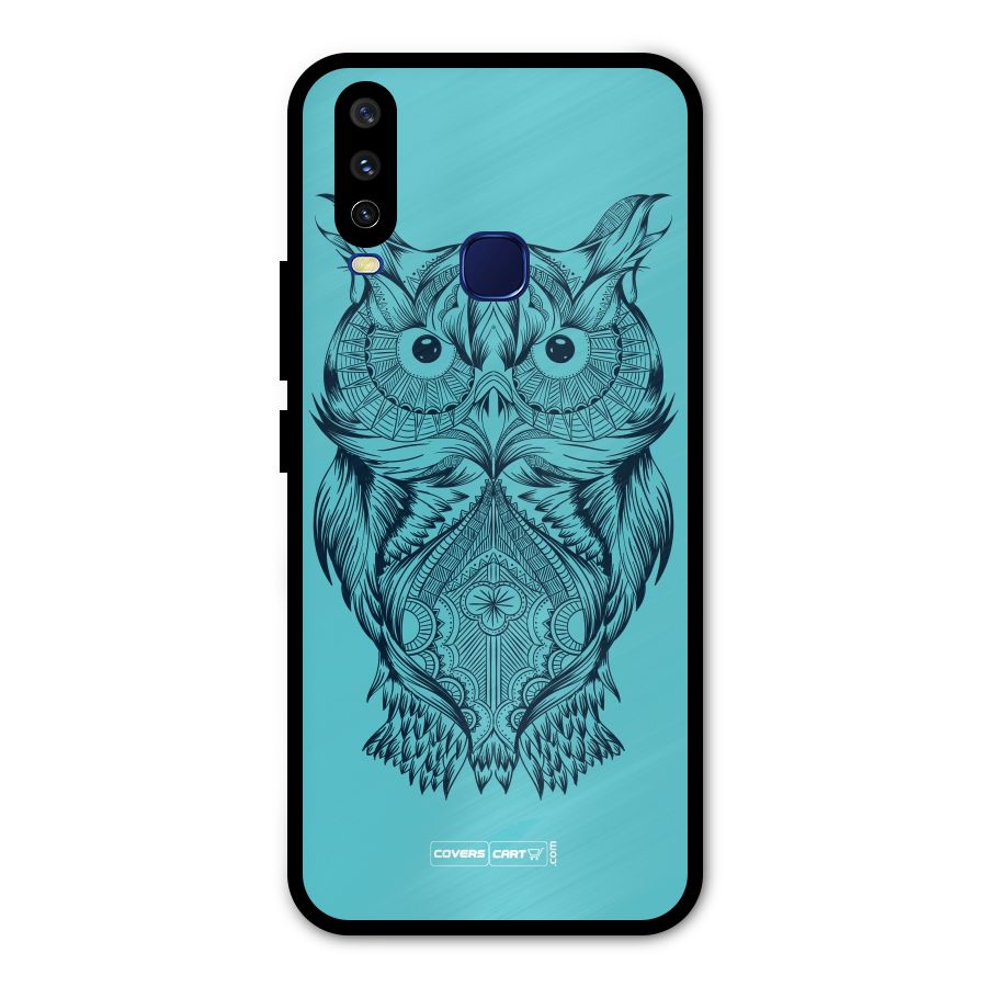 Designer Owl Metal Back Case for Vivo V17