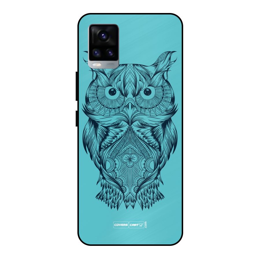 Designer Owl Metal Back Case for Vivo V20 2021
