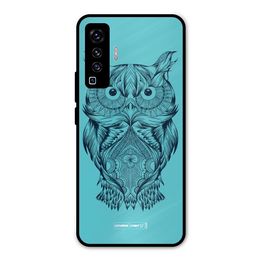 Designer Owl Metal Back Case for Vivo X50