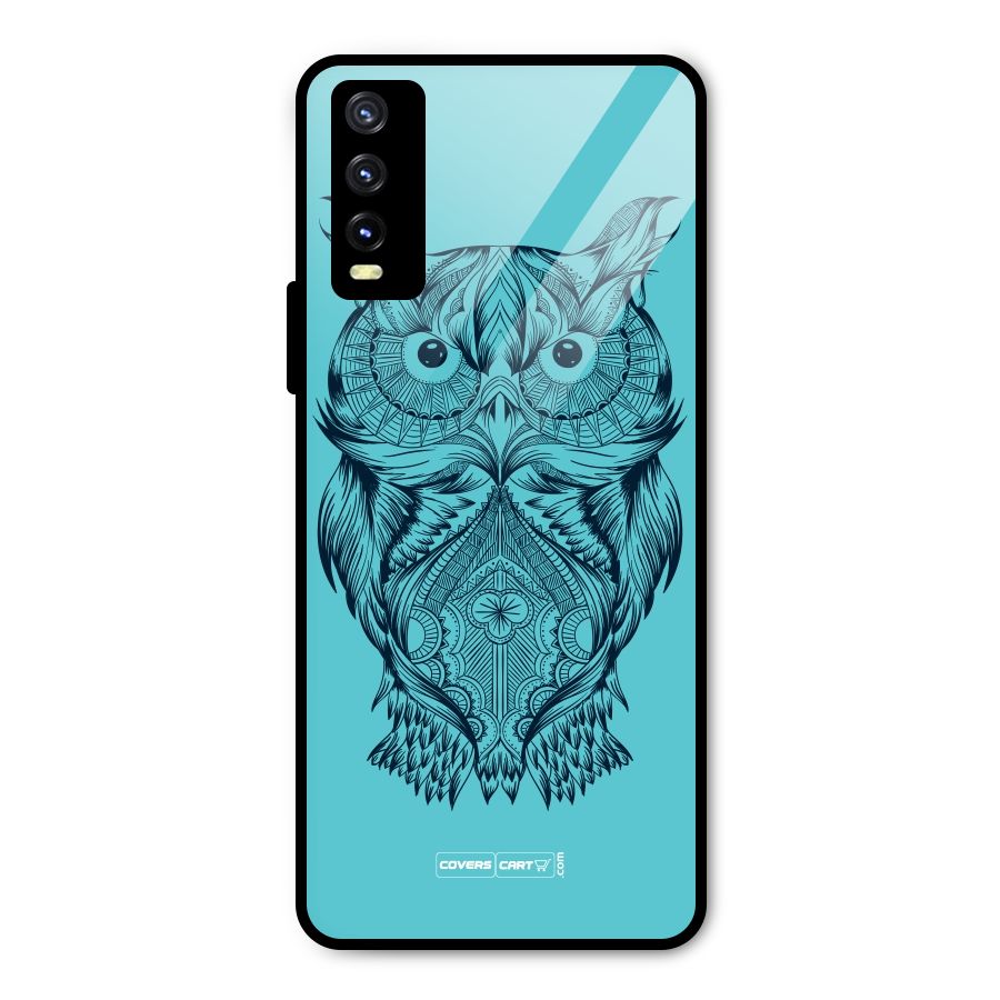 Designer Owl Metal Back Case for Vivo Y20