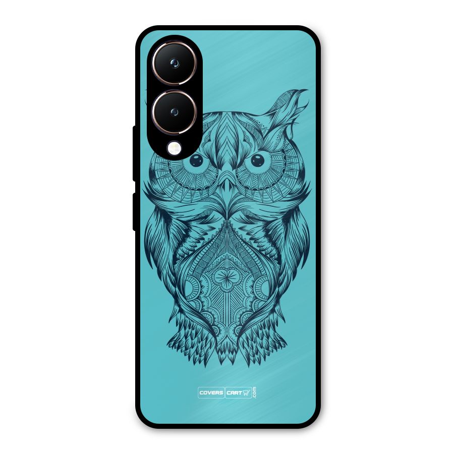 Designer Owl Metal Back Case for Vivo Y28