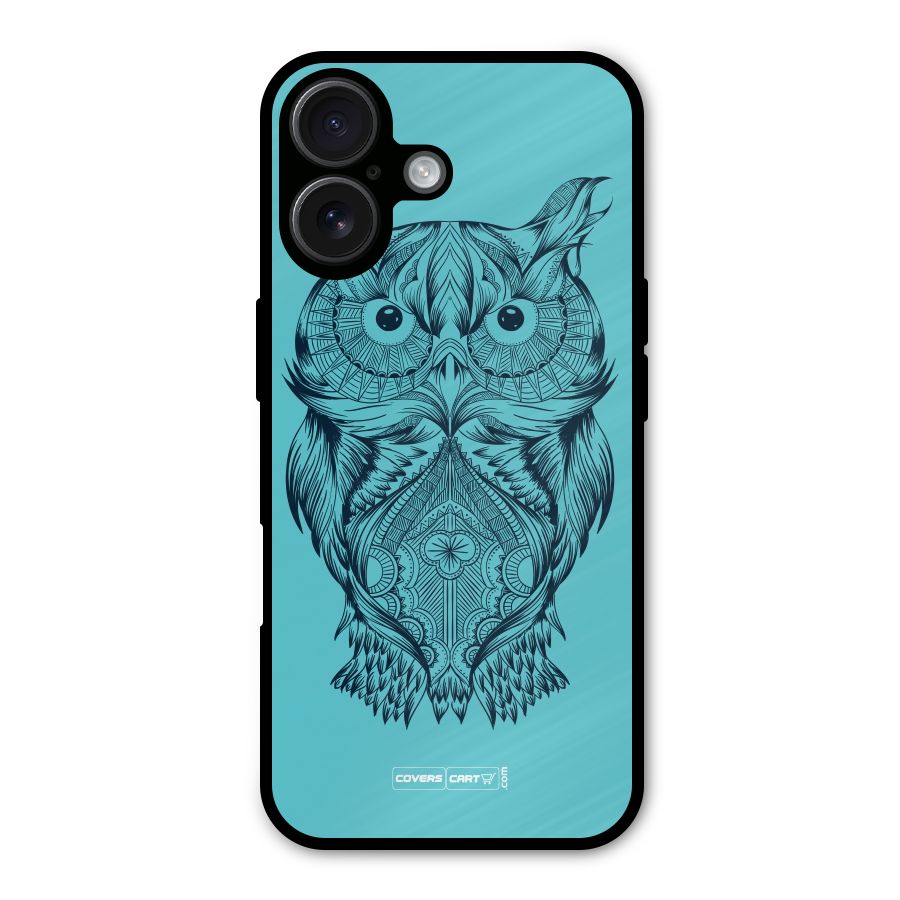 Designer Owl Metal Back Case for iPhone 16