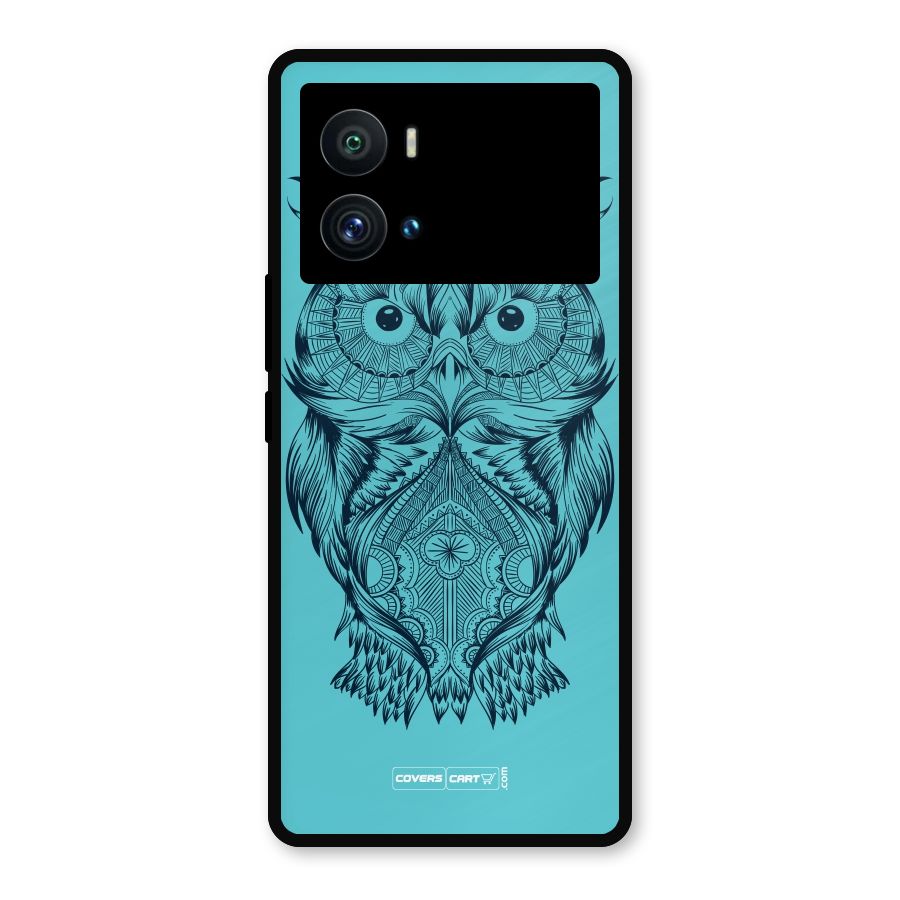 Designer Owl Metal Back Case for iQOO 9 Pro