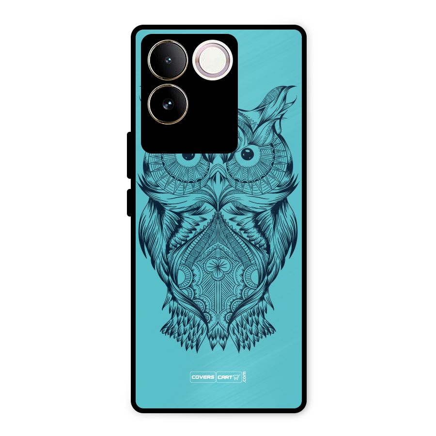 Designer Owl Metal Back Case for iQOO Z7 Pro