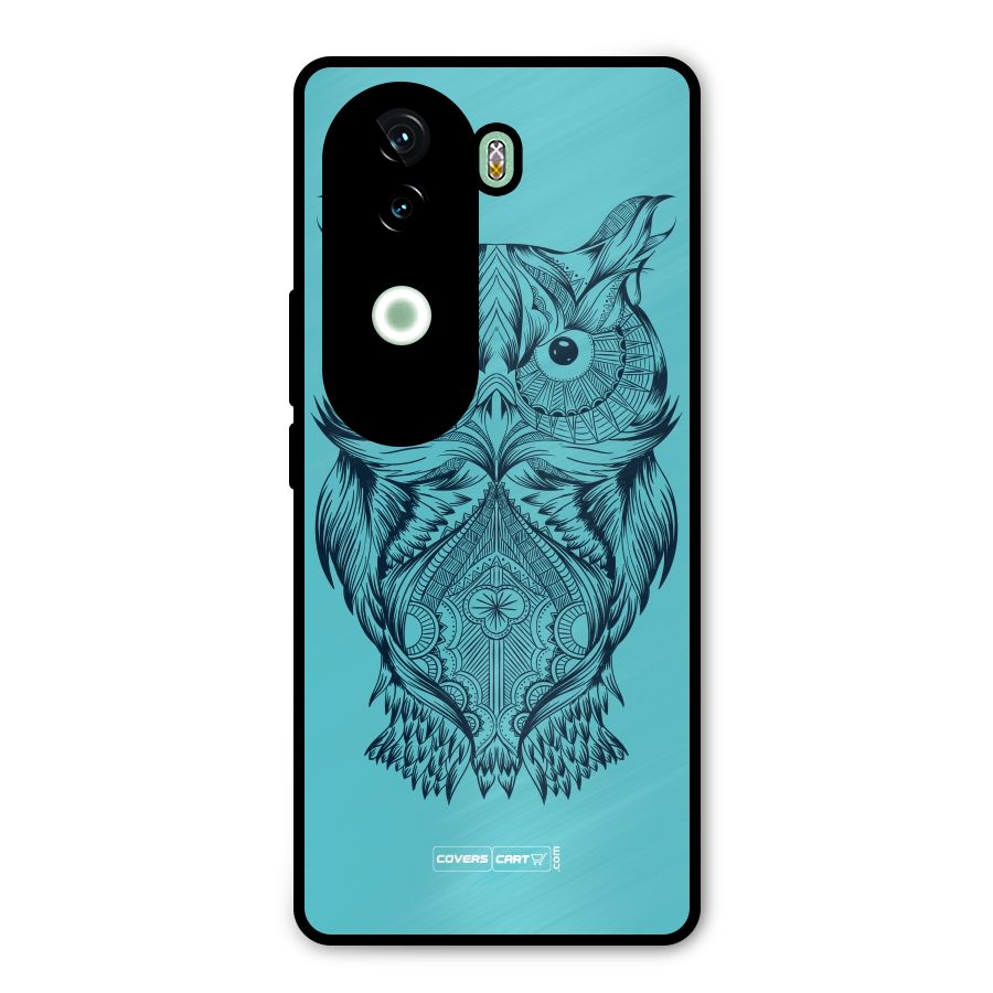 Designer Owl Metal Back Case for iQOO Z9s
