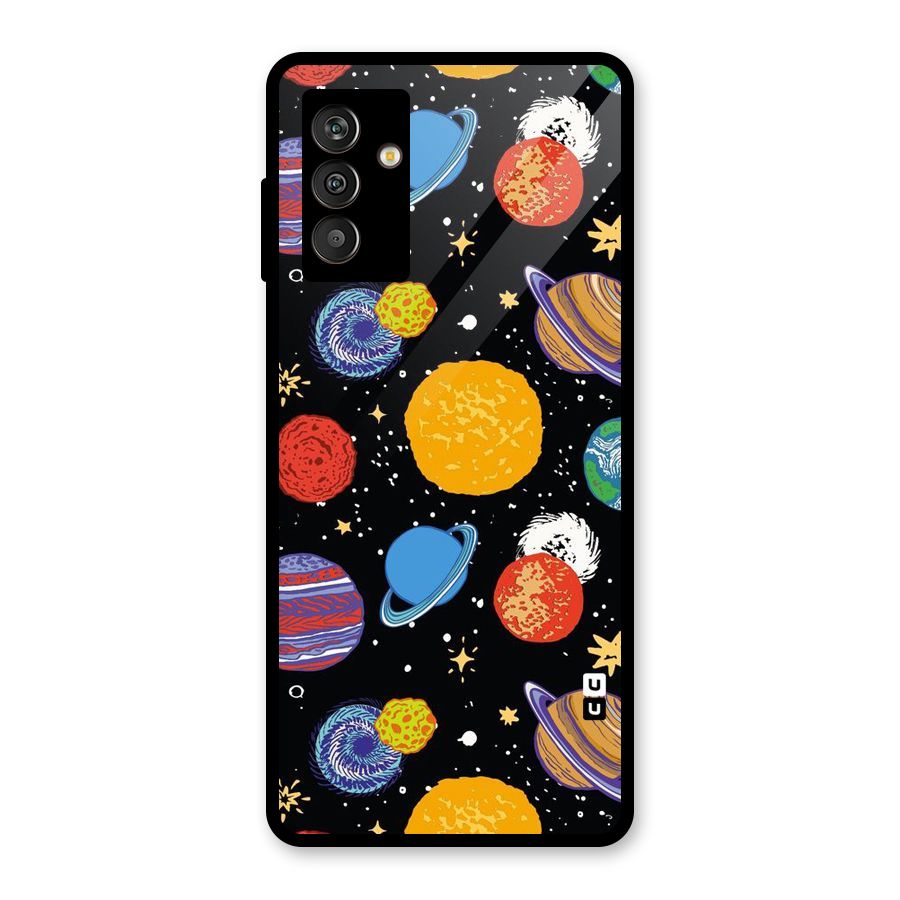 Designer Planets Glass Back Case for Galaxy M13