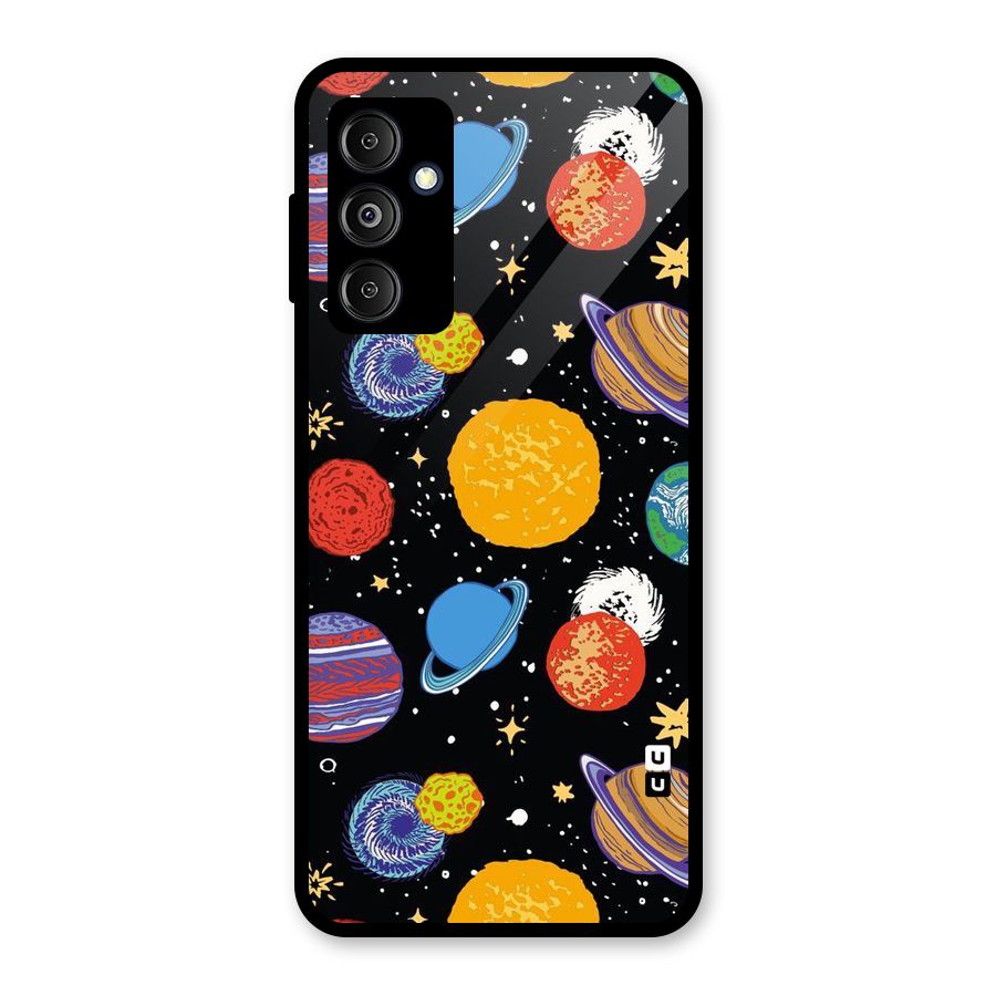 Designer Planets Glass Back Case for Galaxy M14 5G