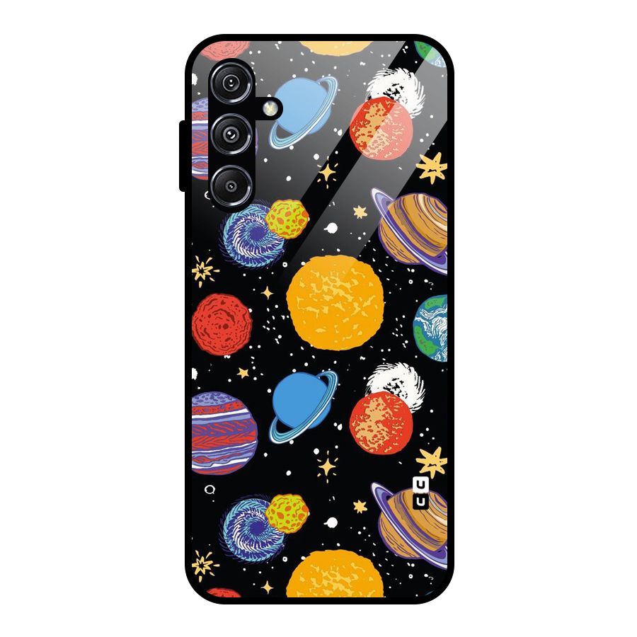 Designer Planets Glass Back Case for Galaxy M34 5G