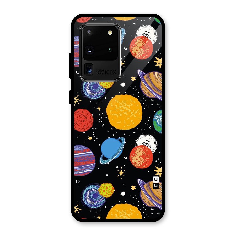 Designer Planets Glass Back Case for Galaxy S20 Ultra