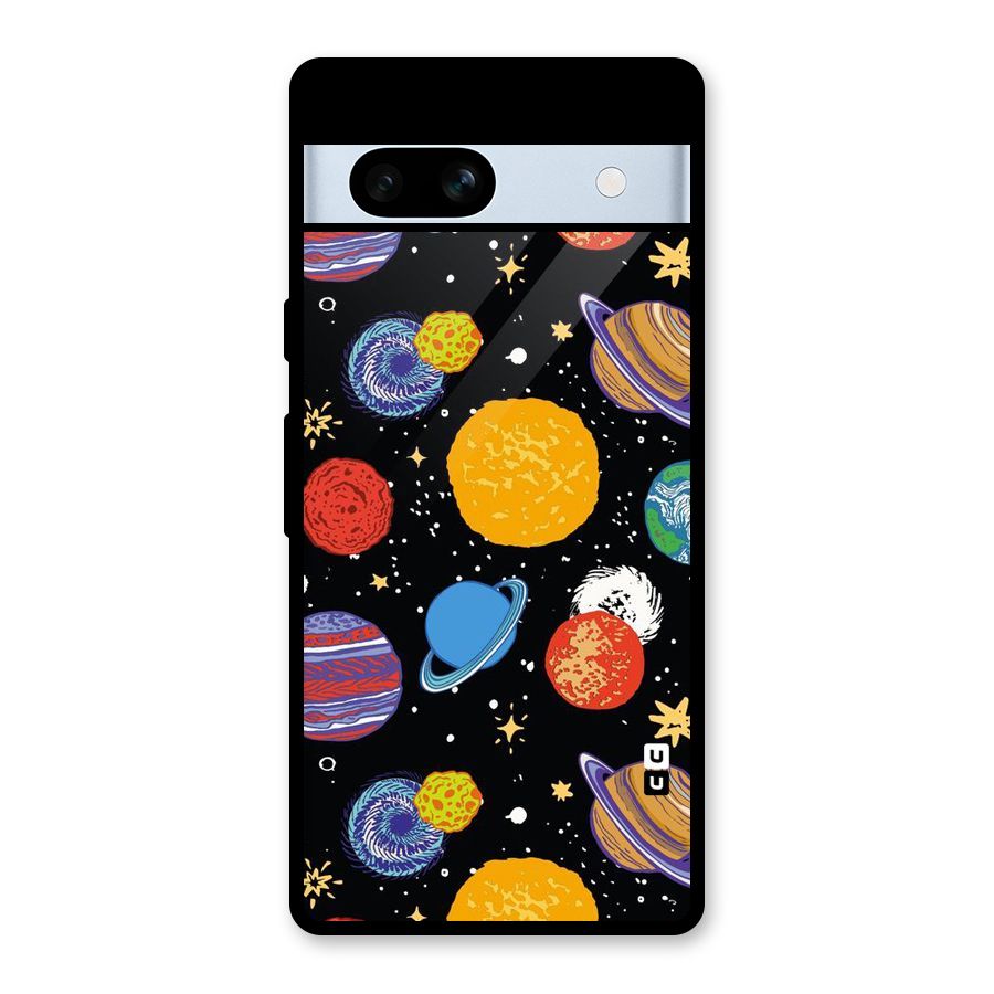Designer Planets Glass Back Case for Google Pixel 7a