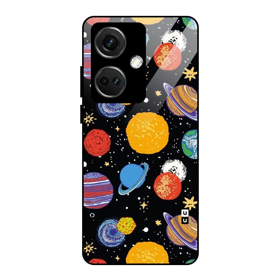 Designer Planets Glass Back Case for OnePlus Nord CE 3 5G