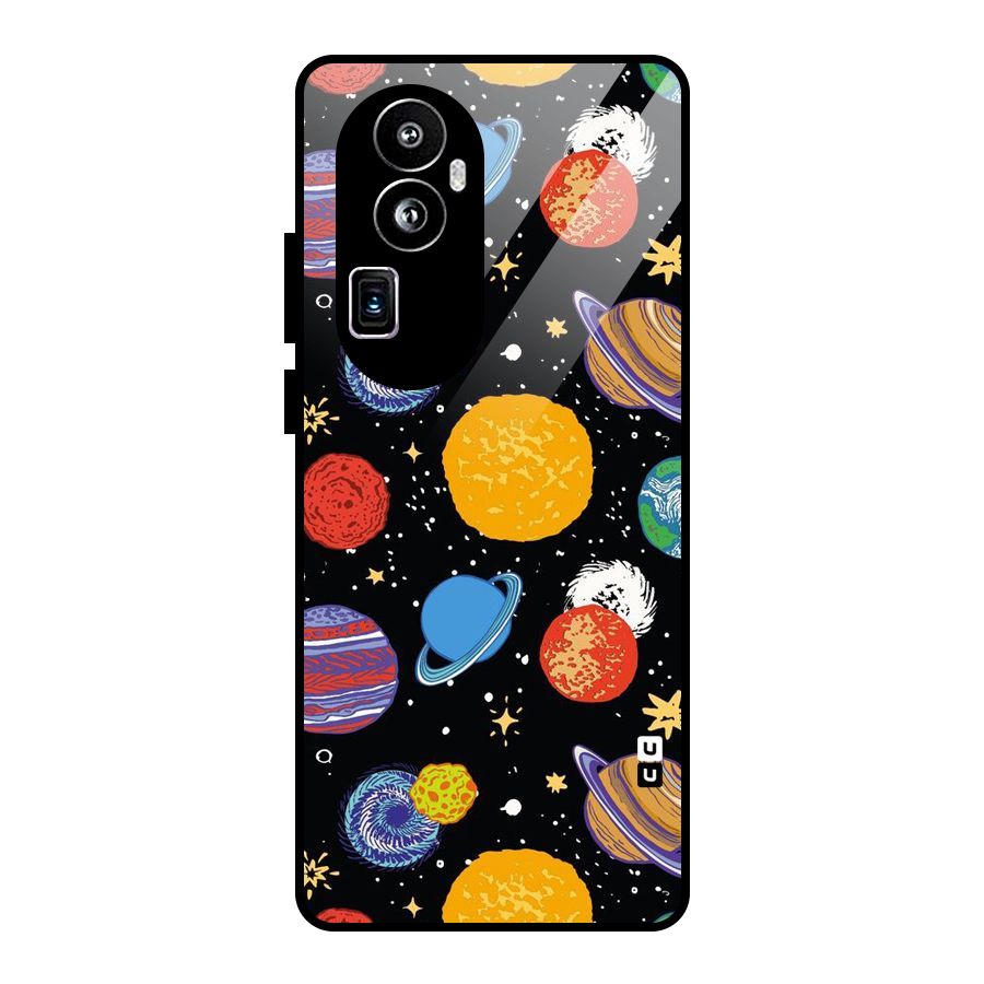 Designer Planets Glass Back Case for Oppo Reno10 Pro Plus
