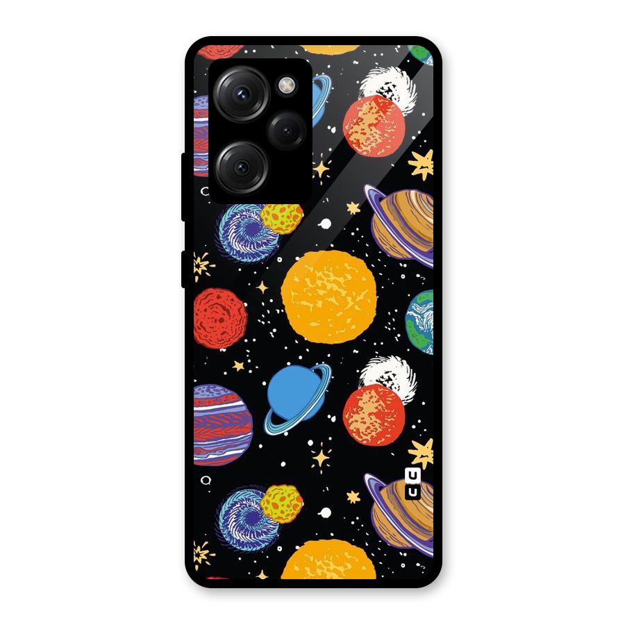 Designer Planets Glass Back Case for Poco X5 Pro