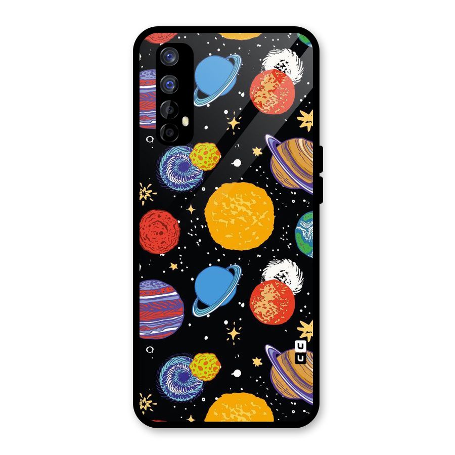 Designer Planets Glass Back Case for Realme 7