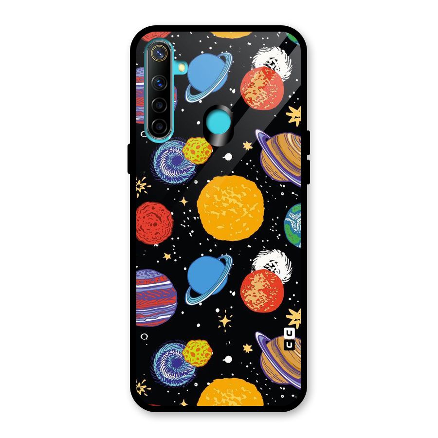 Designer Planets Glass Back Case for Realme Narzo 10