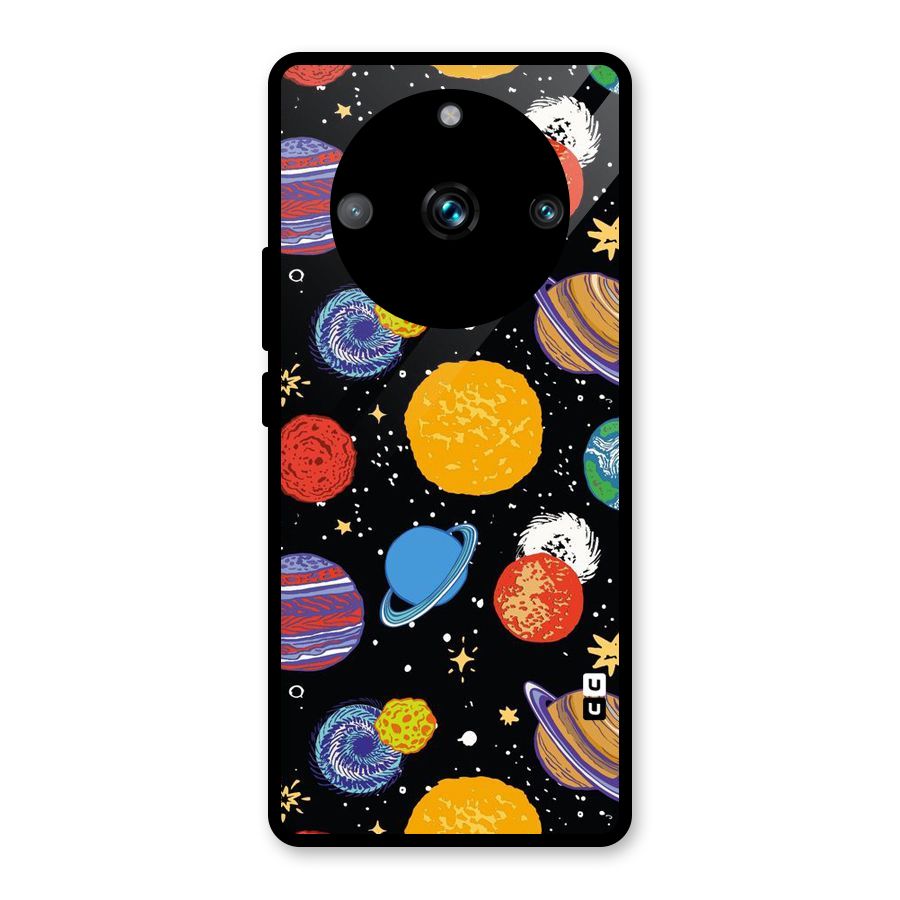 Designer Planets Glass Back Case for Realme Narzo 60 Pro