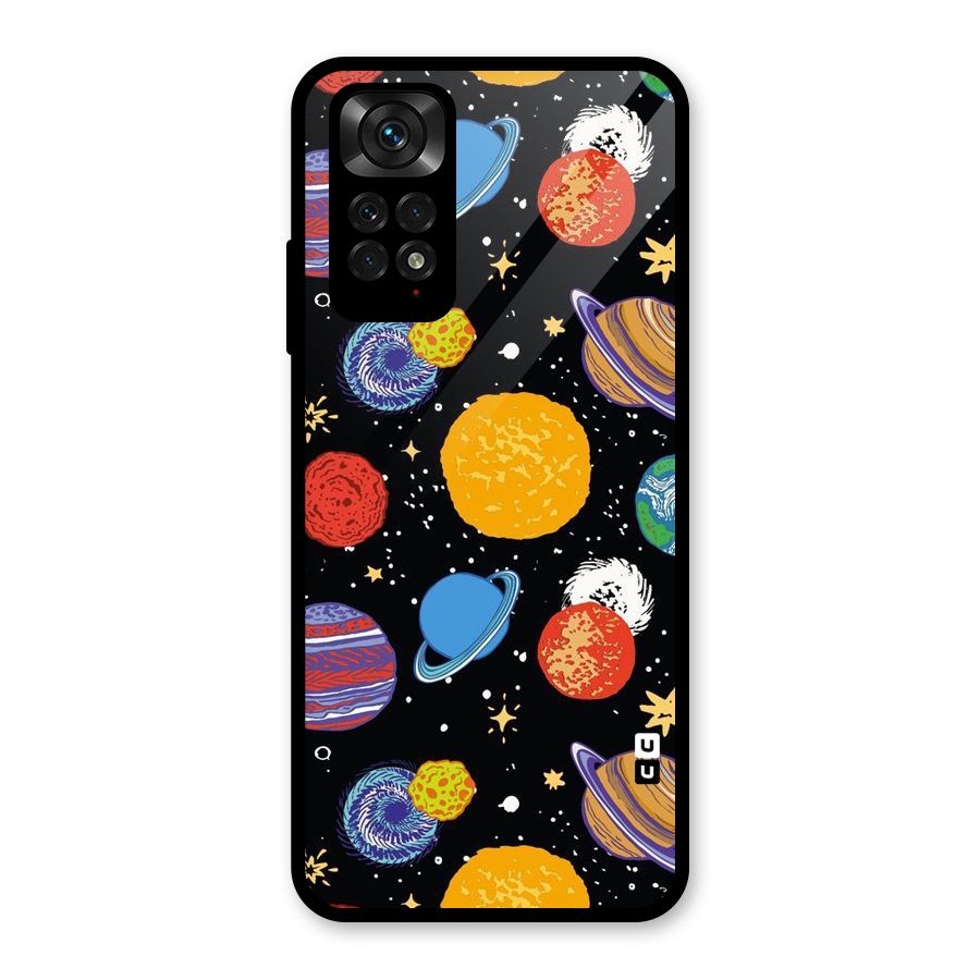 Designer Planets Glass Back Case for Redmi Note 11S