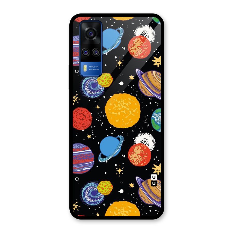 Designer Planets Glass Back Case for Vivo Y31