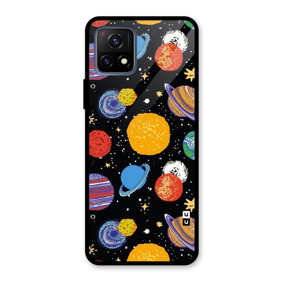 Designer Planets Glass Back Case for Vivo Y72 5G