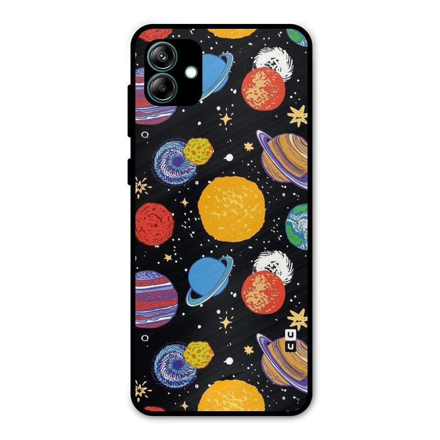 Designer Planets Metal Back Case for Galaxy A04