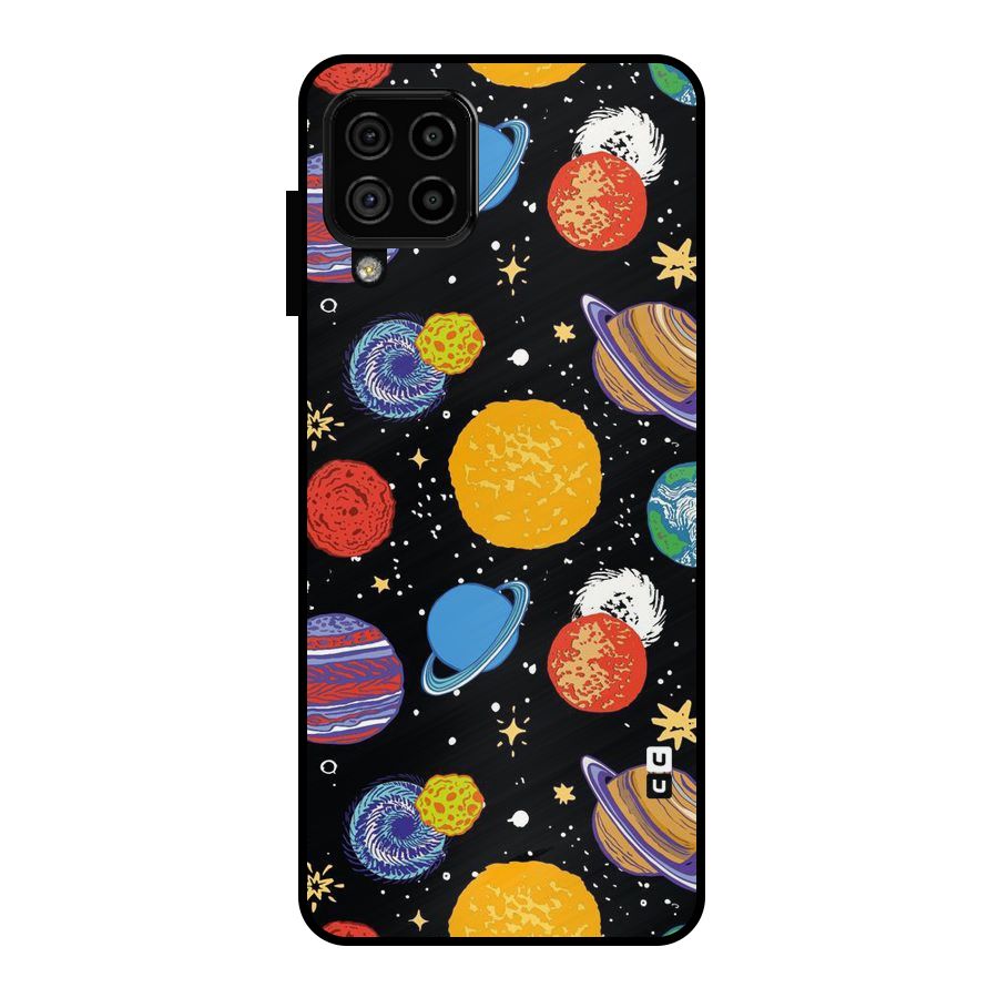Designer Planets Metal Back Case for Galaxy A22 4G