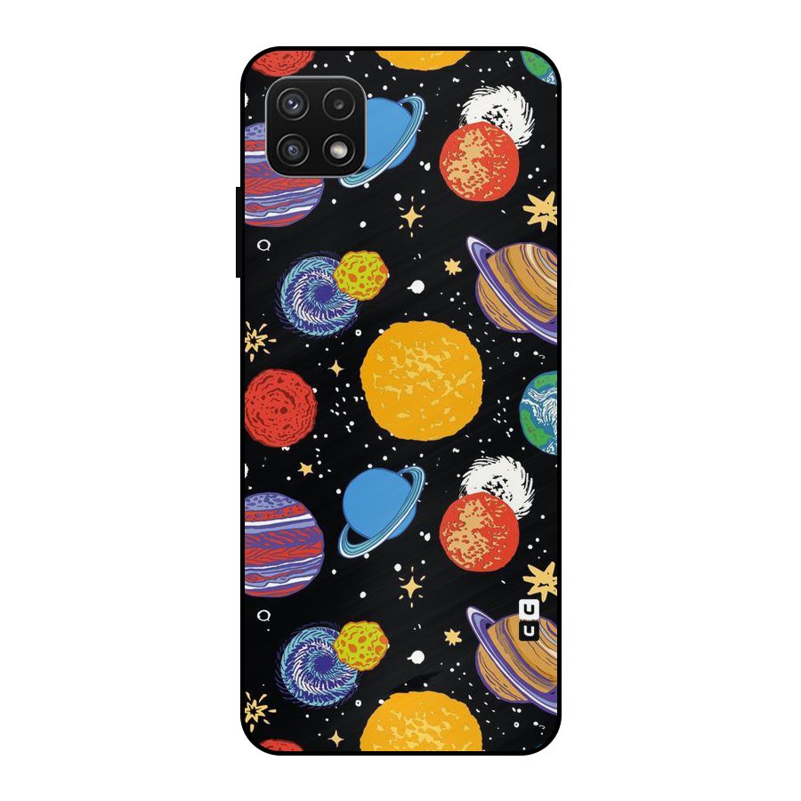 Designer Planets Metal Back Case for Galaxy A22 5G