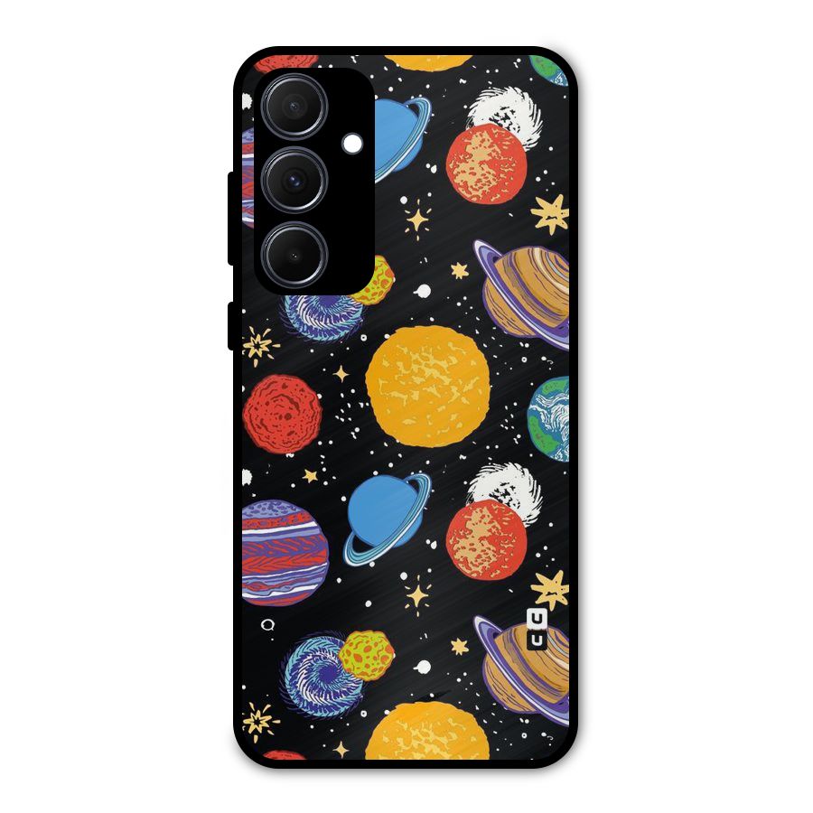 Designer Planets Metal Back Case for Galaxy A35