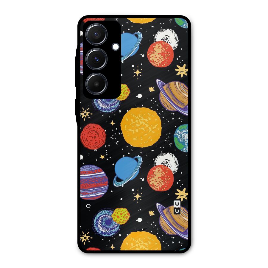 Designer Planets Metal Back Case for Galaxy A55