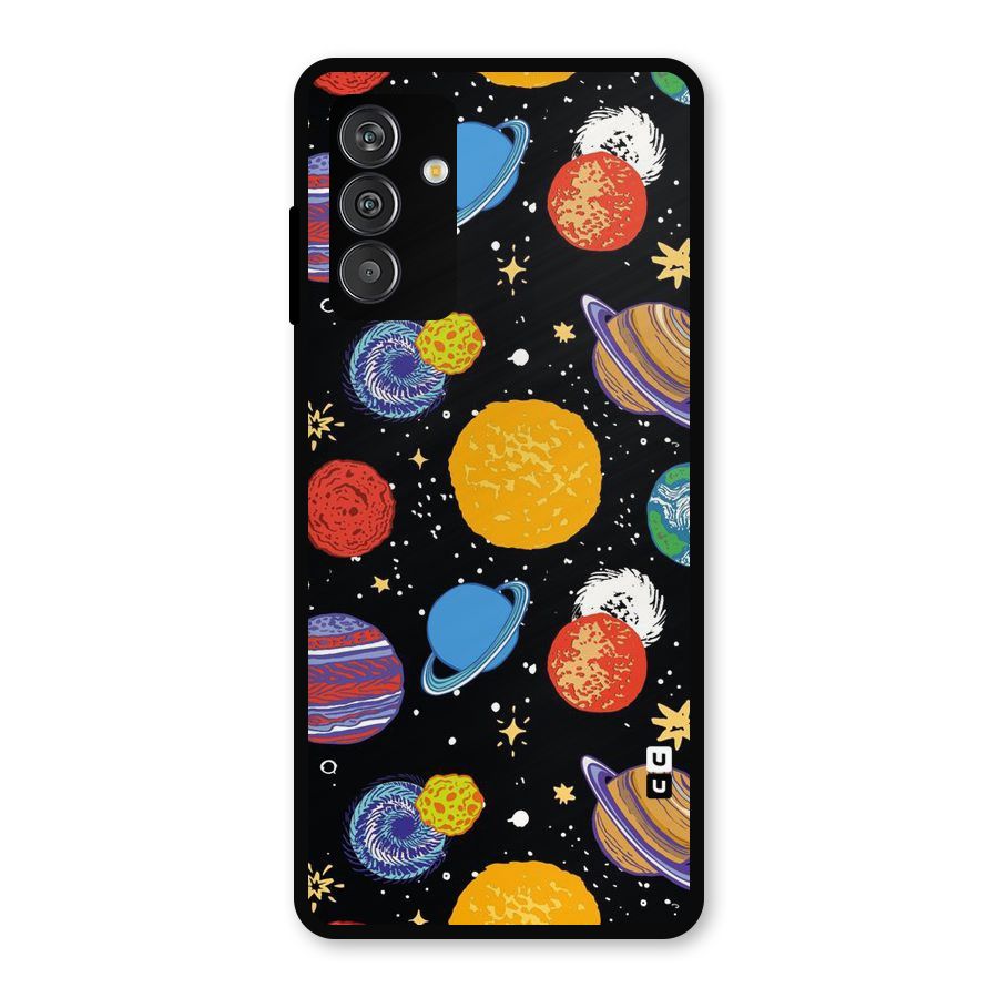 Designer Planets Metal Back Case for Galaxy F13