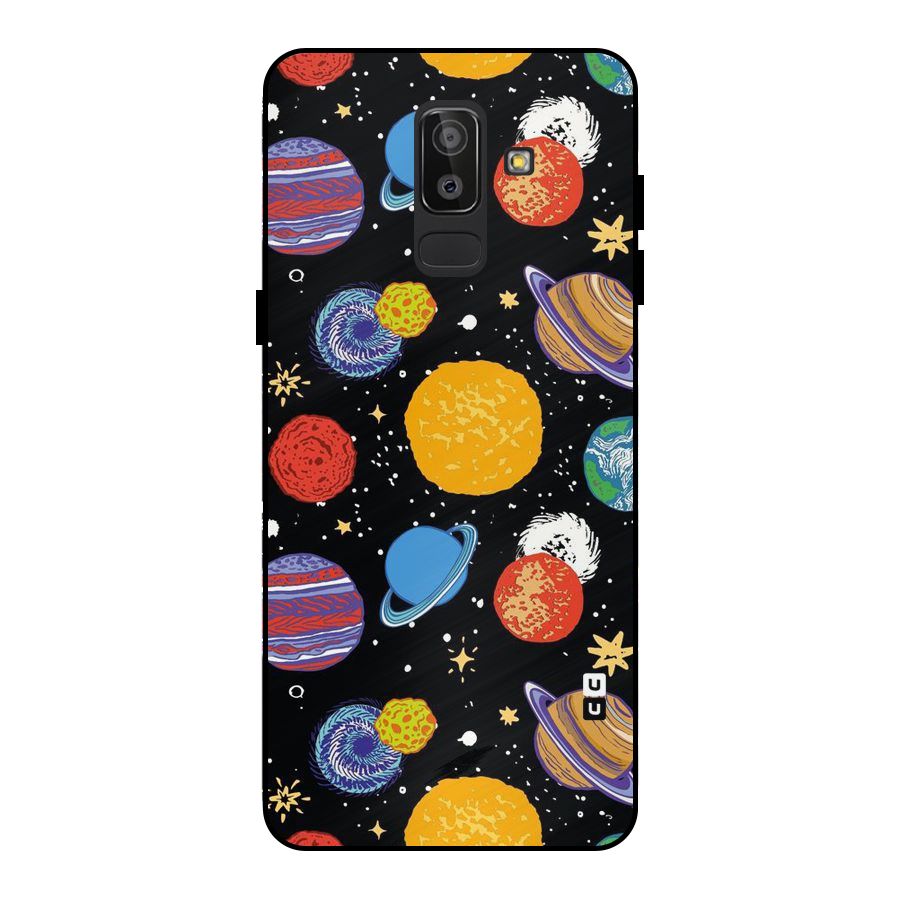 Designer Planets Metal Back Case for Galaxy J8