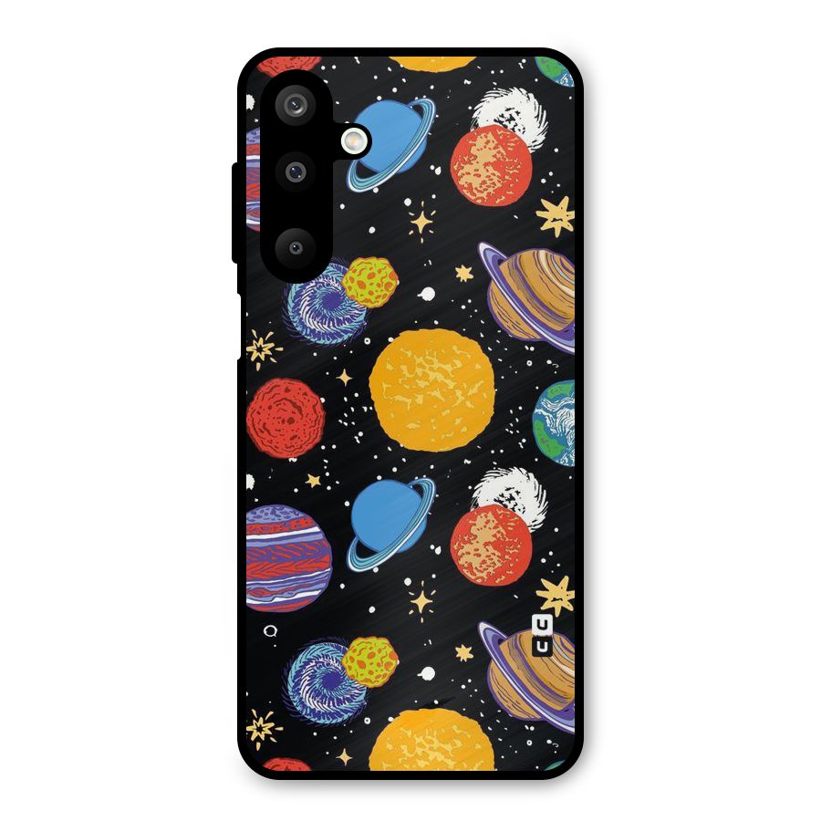 Designer Planets Metal Back Case for Galaxy M16