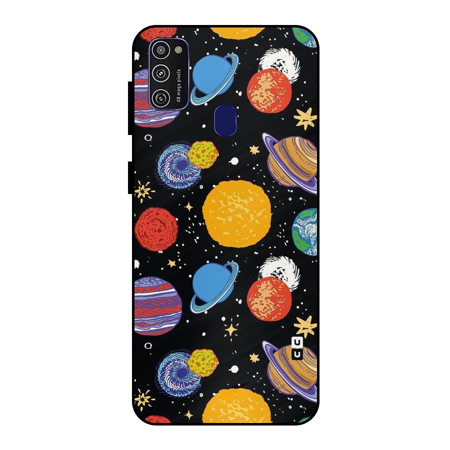 Designer Planets Metal Back Case for Galaxy M21