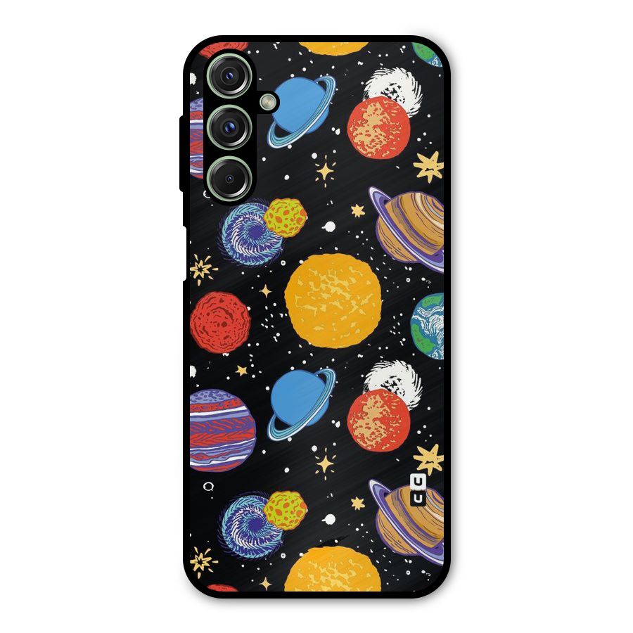 Designer Planets Metal Back Case for Galaxy M34