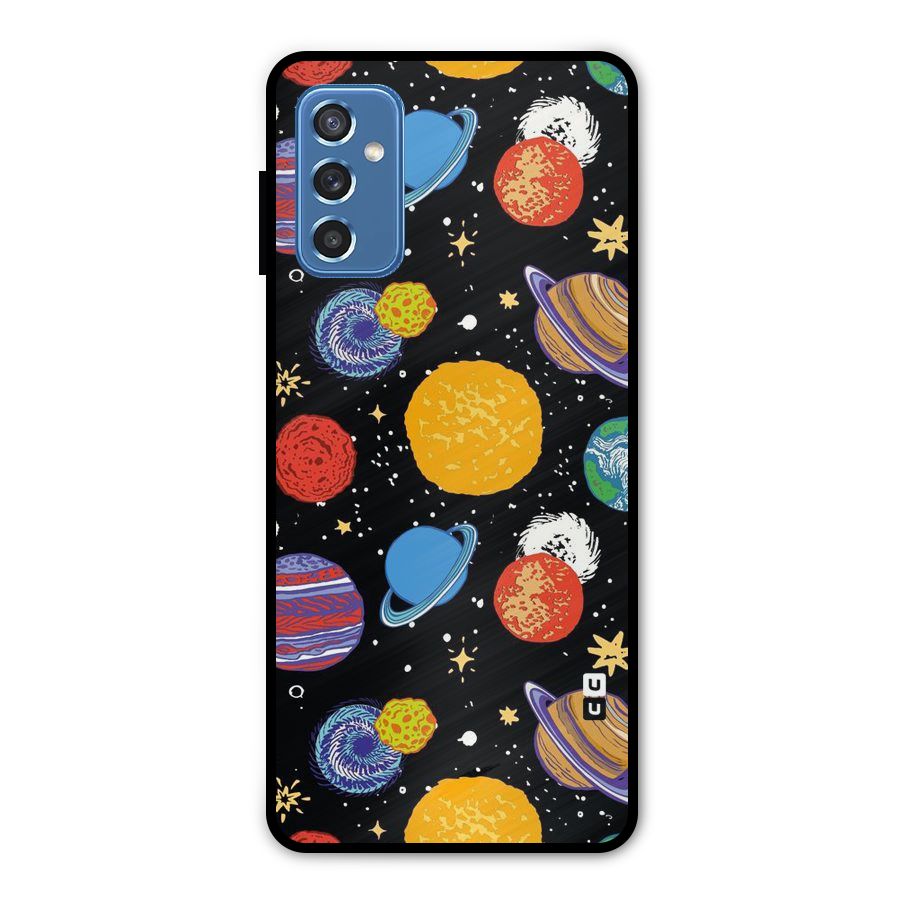Designer Planets Metal Back Case for Galaxy M52 5G