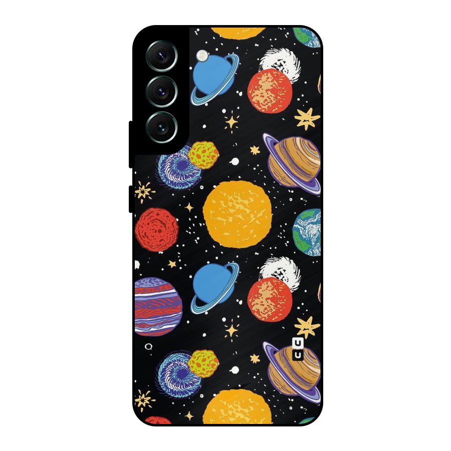 Designer Planets Metal Back Case for Galaxy S22 Plus 5G