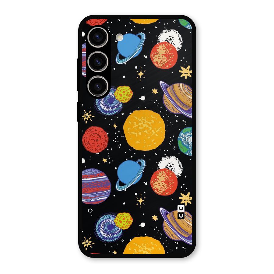 Designer Planets Metal Back Case for Galaxy S23 Plus