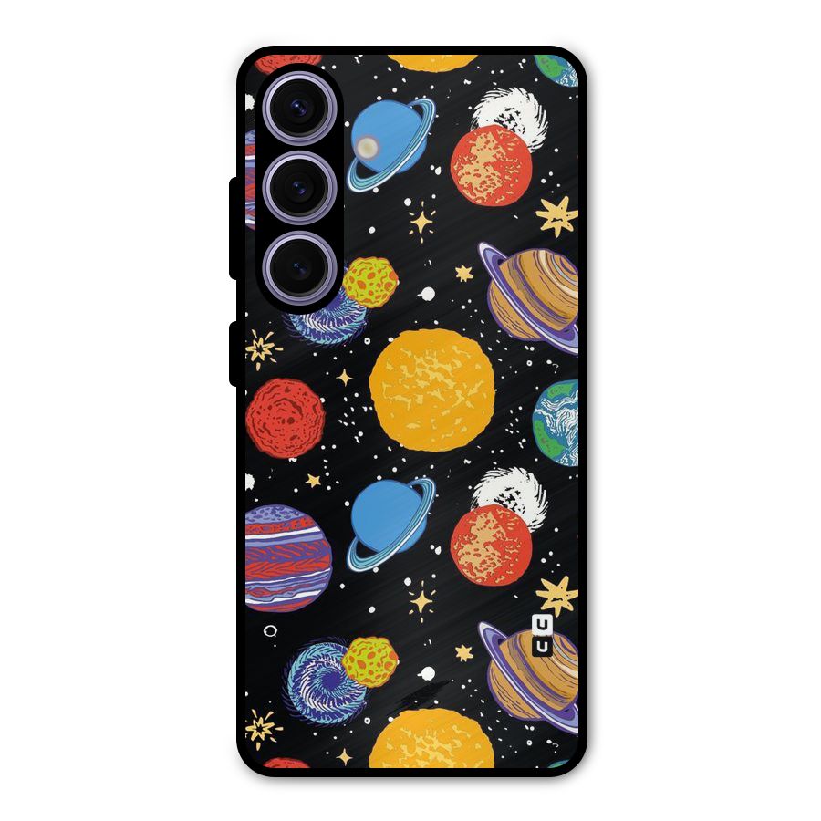 Designer Planets Metal Back Case for Galaxy S24