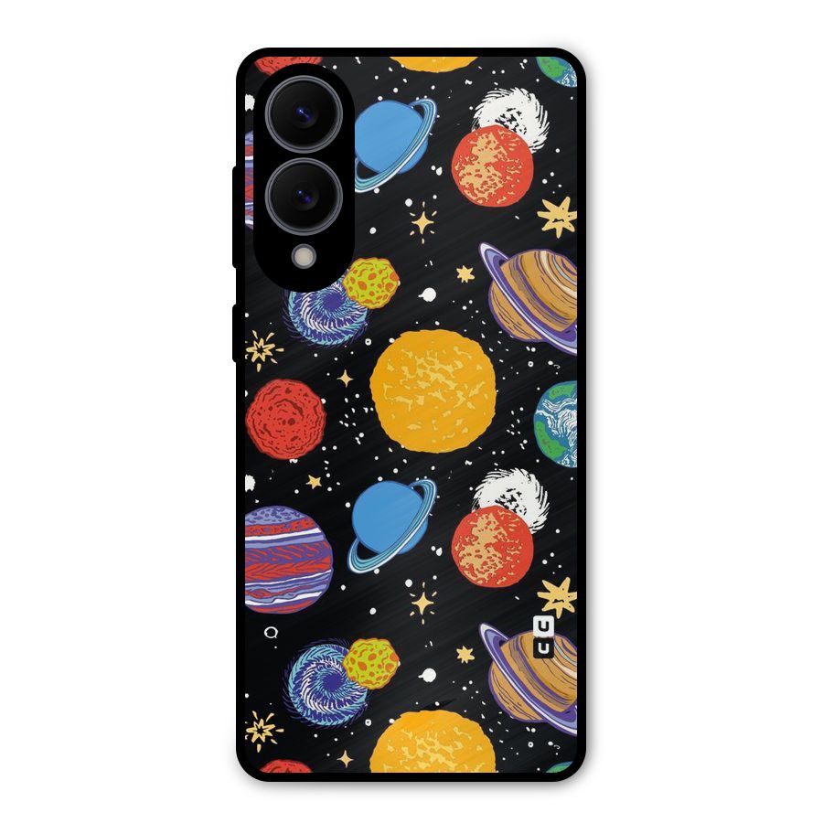Designer Planets Metal Back Case for Galaxy S25 Edge