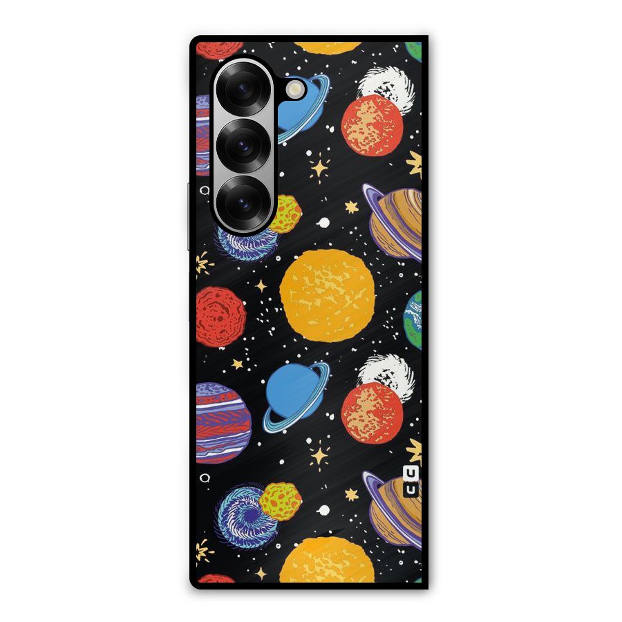 Designer Planets Metal Back Case for Galaxy Z Fold6