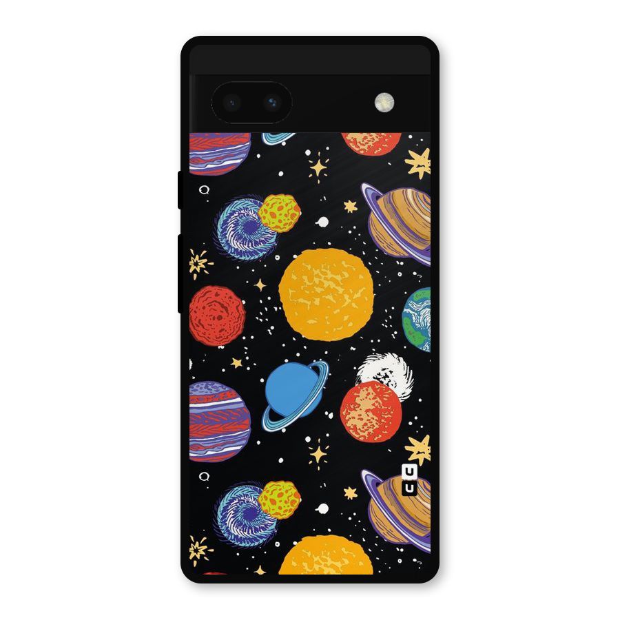 Designer Planets Metal Back Case for Google Pixel 6a