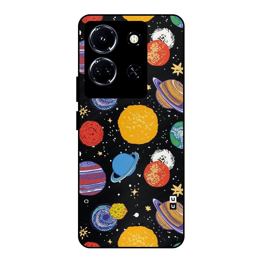 Designer Planets Metal Back Case for Infinix Note 30 5G