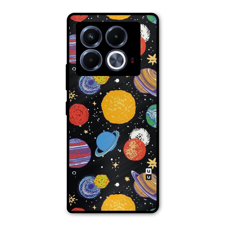Designer Planets Metal Back Case for Infinix Note 40 5G